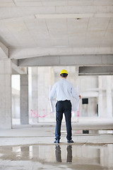 Image showing architect on construction site