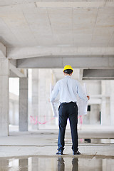 Image showing architect on construction site