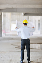 Image showing architect on construction site