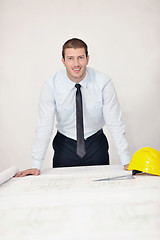 Image showing architect on construction site