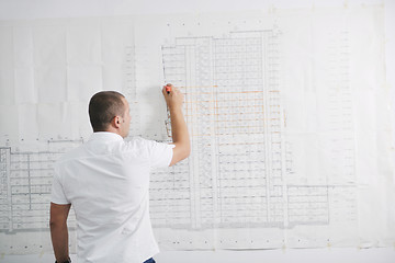 Image showing architect on construction site