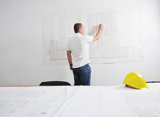 Image showing architect on construction site