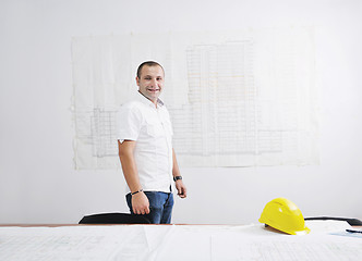 Image showing architect on construction site