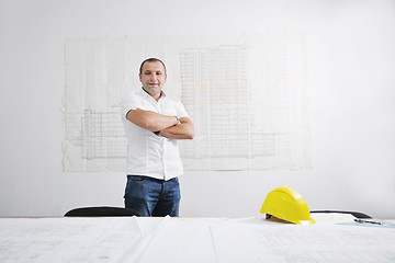 Image showing architect on construction site