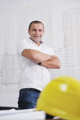 Image showing architect on construction site