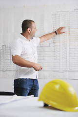 Image showing architect on construction site