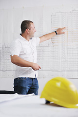 Image showing architect on construction site