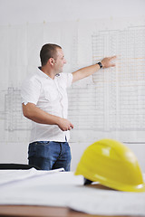 Image showing architect on construction site