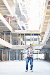 Image showing hard worker on construction site