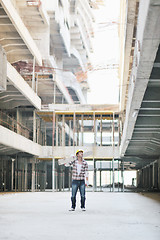 Image showing hard worker on construction site