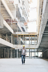 Image showing hard worker on construction site