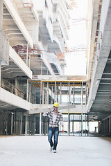 Image showing hard worker on construction site