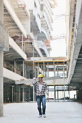 Image showing hard worker on construction site