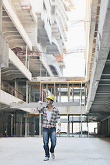 Image showing hard worker on construction site