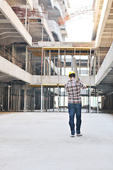 Image showing hard worker on construction site