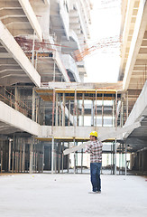 Image showing hard worker on construction site