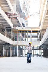 Image showing hard worker on construction site