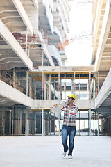 Image showing hard worker on construction site