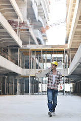 Image showing hard worker on construction site