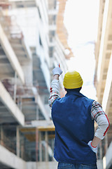 Image showing hard worker on construction site