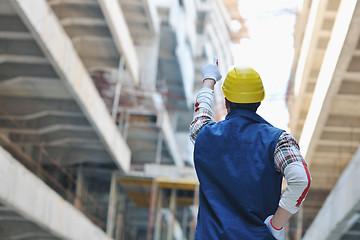 Image showing hard worker on construction site