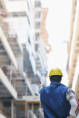 Image showing hard worker on construction site