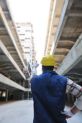 Image showing hard worker on construction site