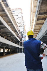 Image showing hard worker on construction site