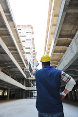 Image showing hard worker on construction site