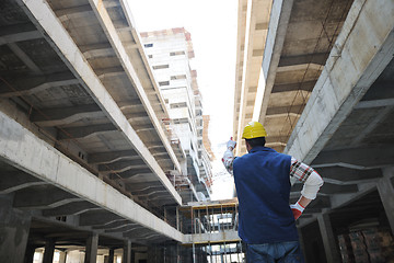 Image showing hard worker on construction site