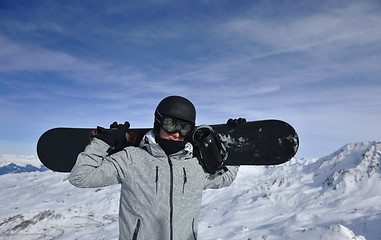 Image showing man winter snow ski