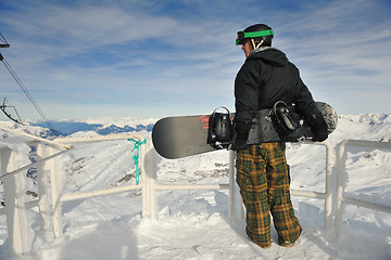 Image showing man winter snow ski