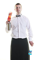 Image showing barman portrait isolated on white background