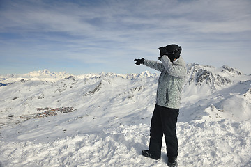 Image showing man winter snow ski