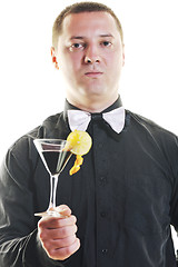 Image showing barman portrait isolated on white background