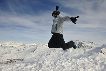 Image showing man winter snow ski