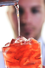 Image showing barman portrait isolated on white background