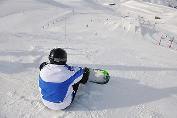 Image showing extreme freestyle ski jump