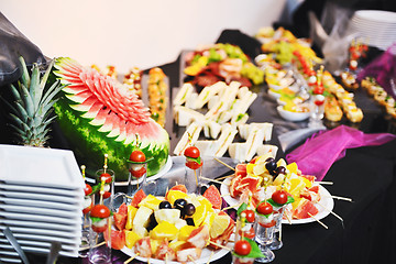 Image showing buffet food closeup