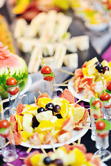 Image showing buffet food closeup