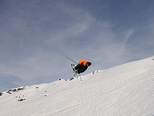 Image showing extreme freestyle ski jump