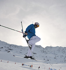 Image showing extreme freestyle ski jump