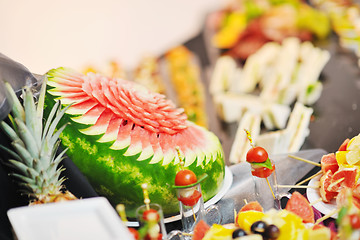 Image showing buffet food closeup