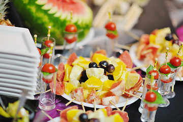 Image showing buffet food closeup