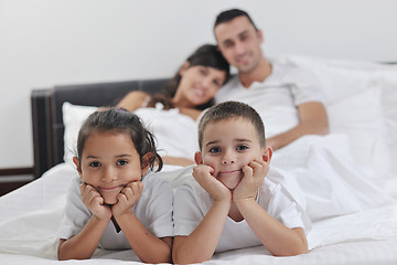 Image showing happy young Family in their bedroom