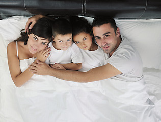 Image showing happy young Family in their bedroom