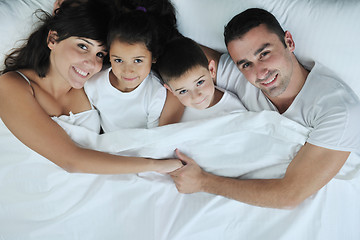 Image showing happy young Family in their bedroom