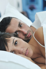 Image showing young couple have good time in their bedroom