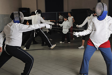 Image showing sword sport athlete portrait at training