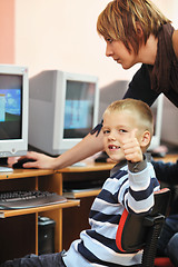 Image showing it education with children in school